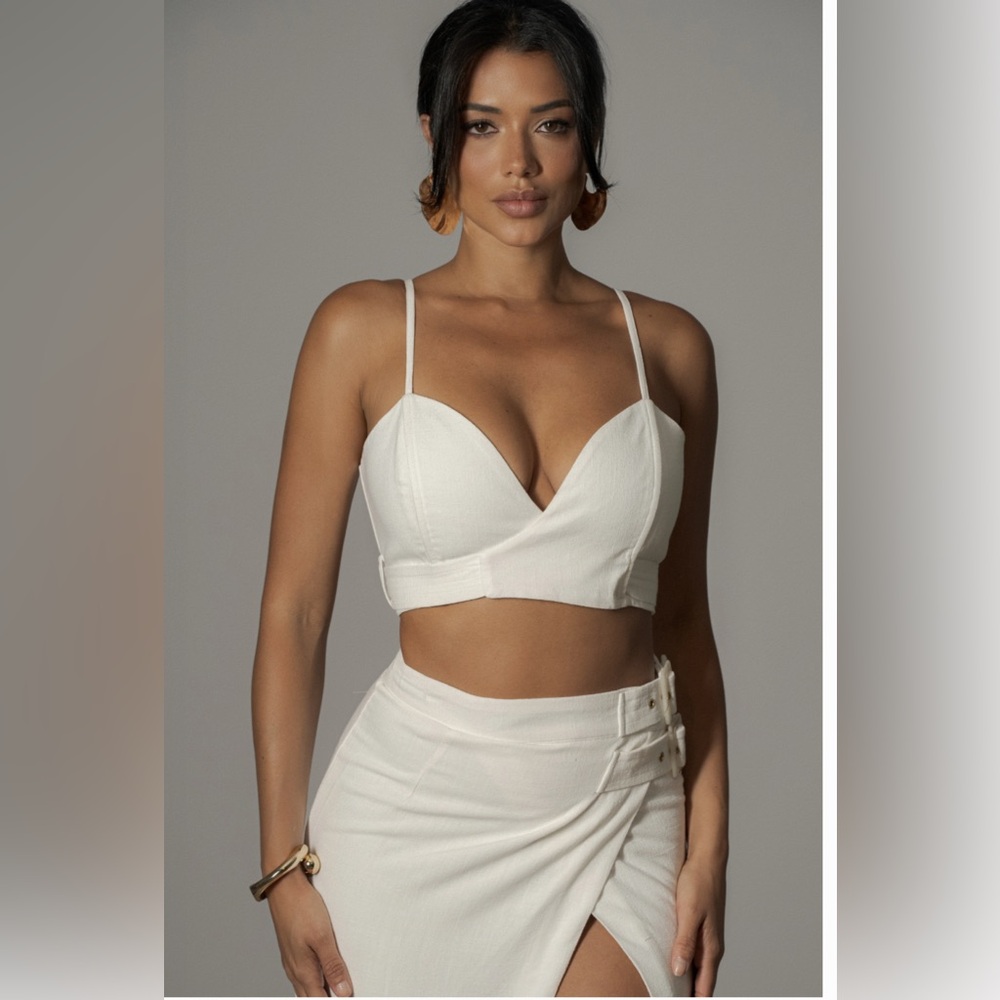 Ivory Sunrise Linen Bustier